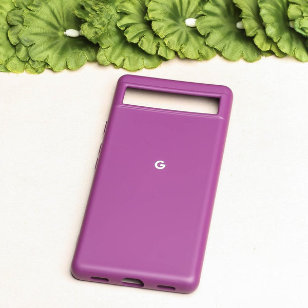 Dark Purple Original Silicone case for Google Pixel 6A - The Hatke