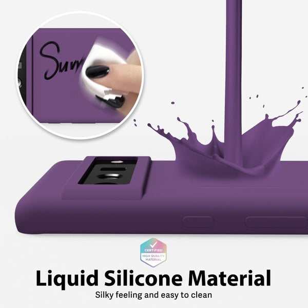 Dark Purple Original Silicone case for Google Pixel 7 - The Hatke