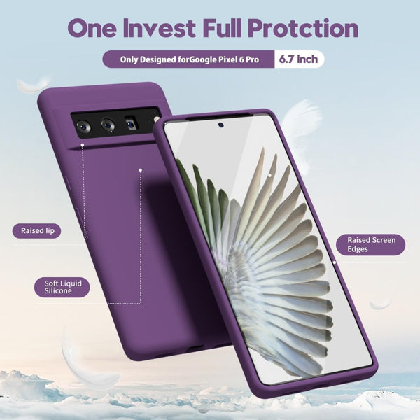 Dark Purple Original Silicone case for Google Pixel 7A - The Hatke