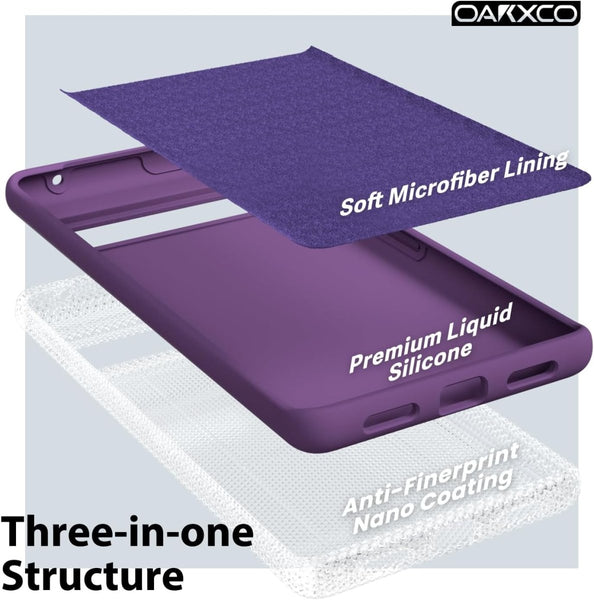 Dark Purple Original Silicone case for Google Pixel 8 - The Hatke
