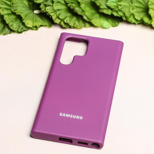 Dark Purple Original Silicone Case for Samsung S22 Ultra - The Hatke
