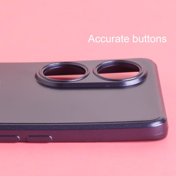 Dark Violet Metallic Finish Silicone Case for Oppo reno 8t - The Hatke