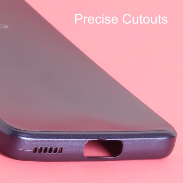 Dark Violet Metallic Finish Silicone Case for Oppo reno 8t - The Hatke