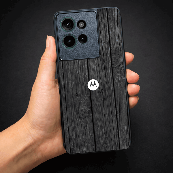 Dark Wood MB Case for Motorola Edge 50 - The Hatke