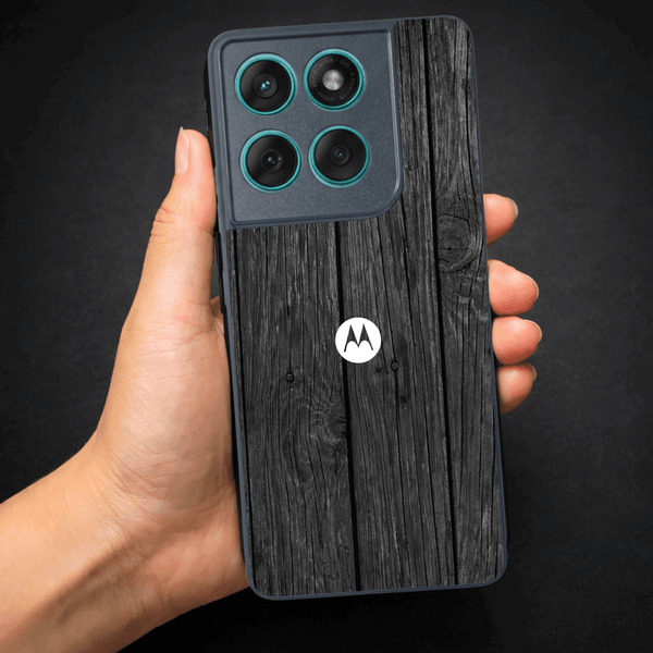 Dark Wood MB Case for Motorola Edge 60 Pro - The Hatke
