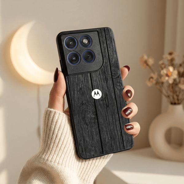 Dark Wood MB Case for Motorola Edge 70 - The Hatke