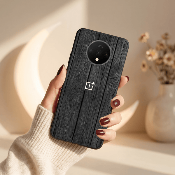 Dark Wood MB Case for Oneplus 7T - The Hatke