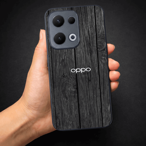 Dark Wood MB Case for Oppo Reno 13 - The Hatke