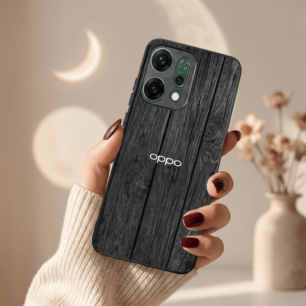 Dark Wood MB Case for Oppo Reno 14 Pro - The Hatke