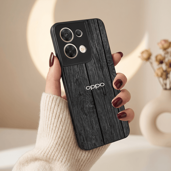 Dark Wood MB Case for Oppo Reno 8 - The Hatke