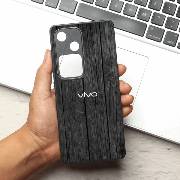 Dark Wood MB Case for Vivo V30 - The Hatke