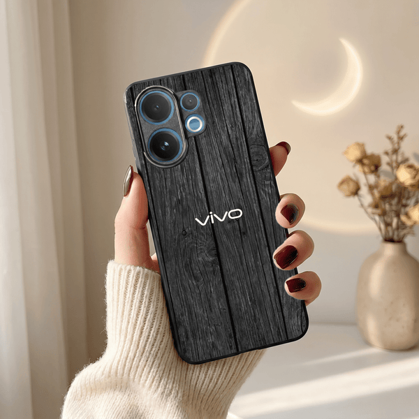 Dark Wood MB Case for Vivo V60 - The Hatke