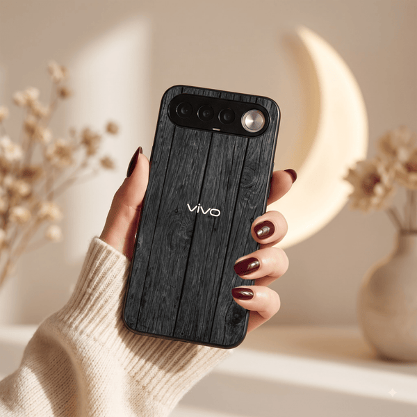 Dark Wood MB Case for Vivo X300 FE - The Hatke