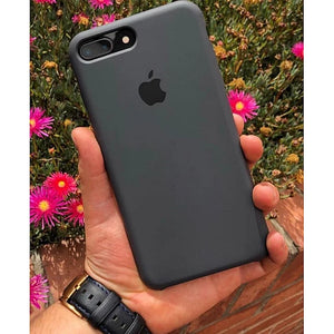 Grey Original Silicone case for Apple Iphone 8 Plus