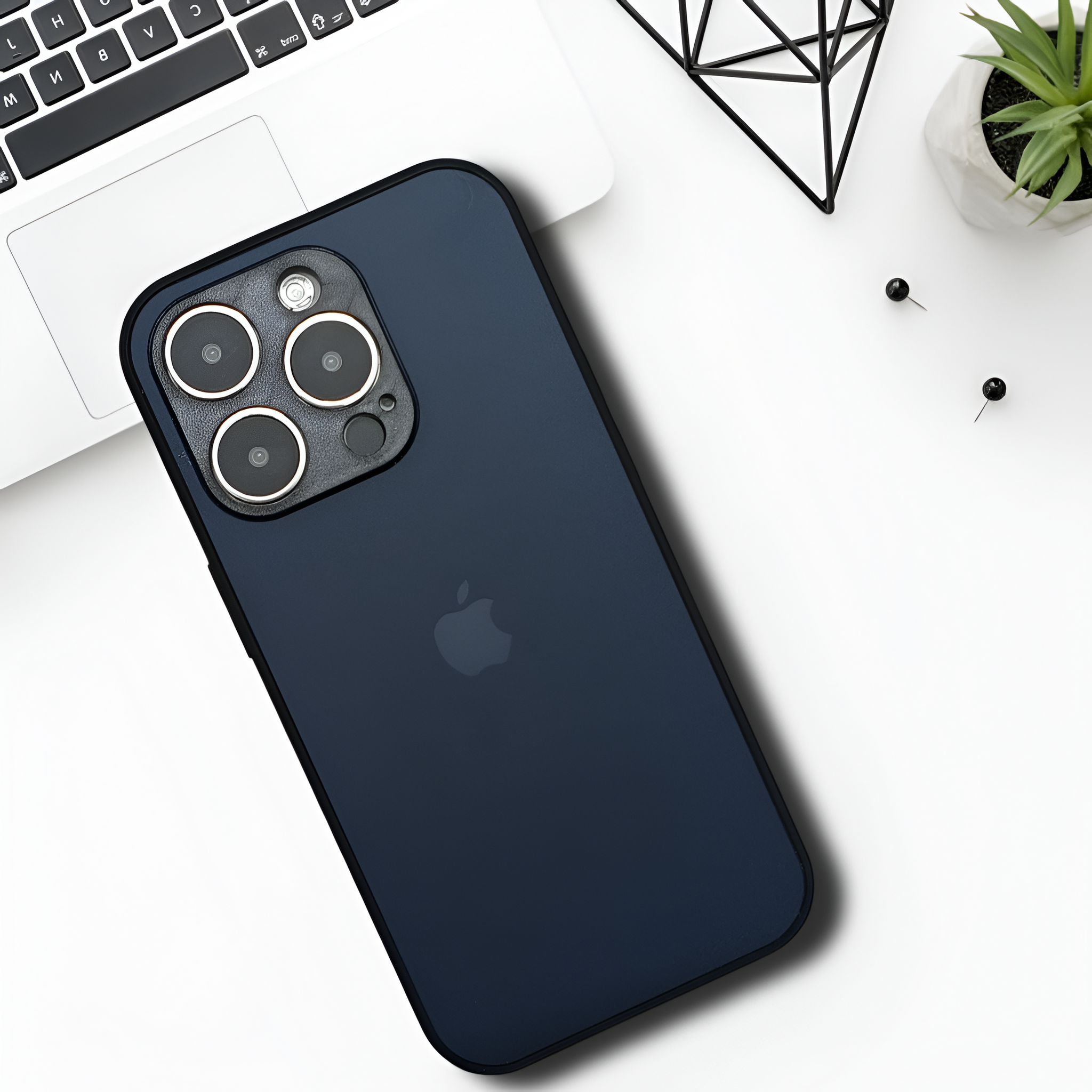 Dark Blue Matte Fiber Silicone case for Apple iphone 11 Pro Max