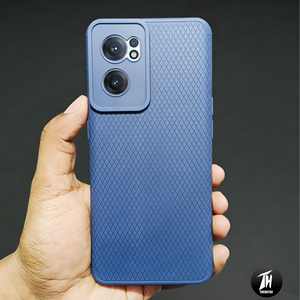 Dark Blue Line Wave Silicone Case for Oneplus Nord CE 2