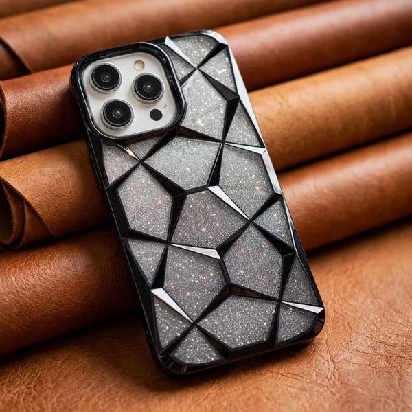 Dazzle Black Silicone case for Apple iphone 14 Pro - The Hatke