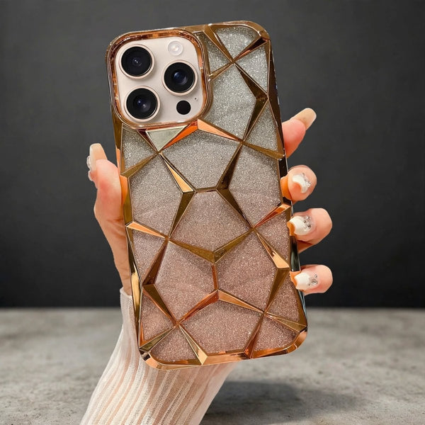 Dazzle Gold Silicone case for Apple iphone 11 Pro Max - The Hatke