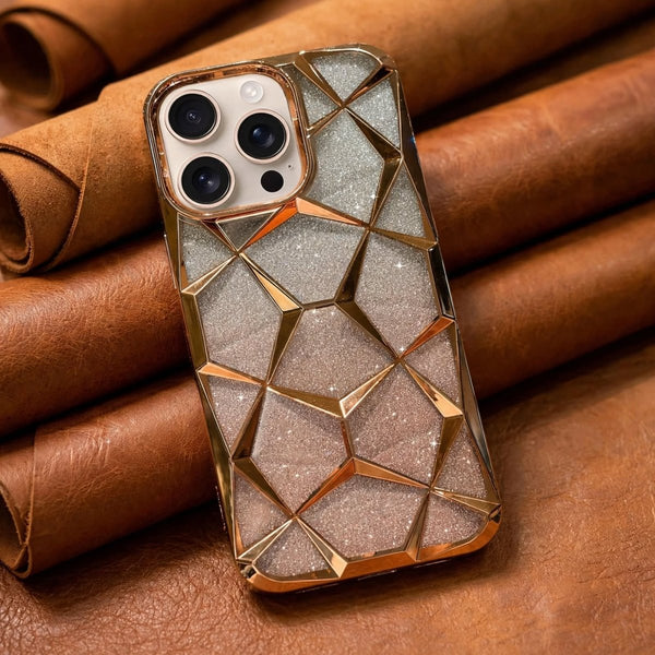 Dazzle Gold Silicone case for Apple iphone 11 Pro Max - The Hatke