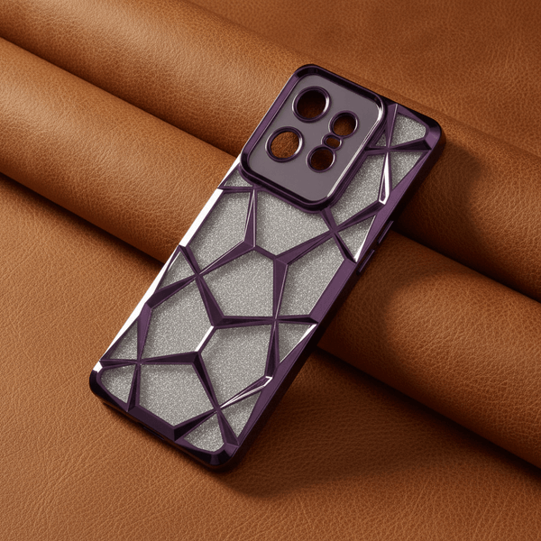 Dazzle Purple Silicone case for Motorola Edge 50 Pro - The Hatke
