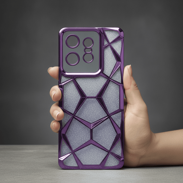 Dazzle Purple Silicone case for Motorola Edge 50 Pro - The Hatke