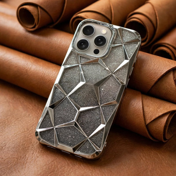 Dazzle Silver Silicone case for Apple iphone 14 Pro - The Hatke