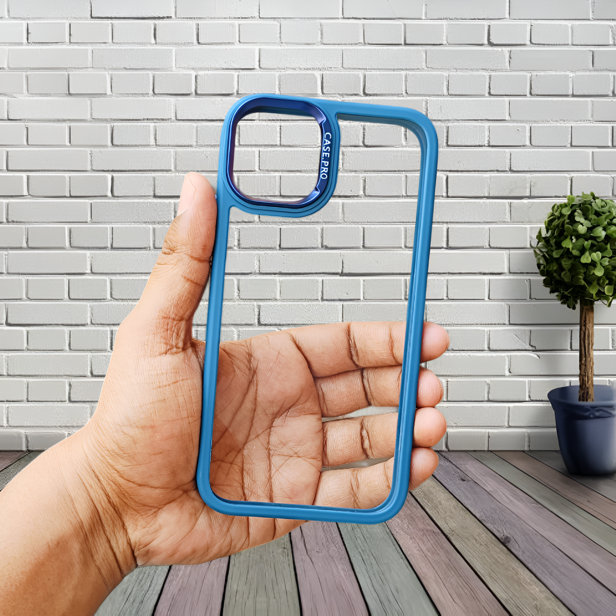 Dark Blue Lifted Transperant Case for Apple Iphone 14 Plus