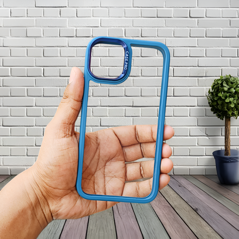 Dark Blue Lifted Transperant Case for Apple Iphone 14 Plus