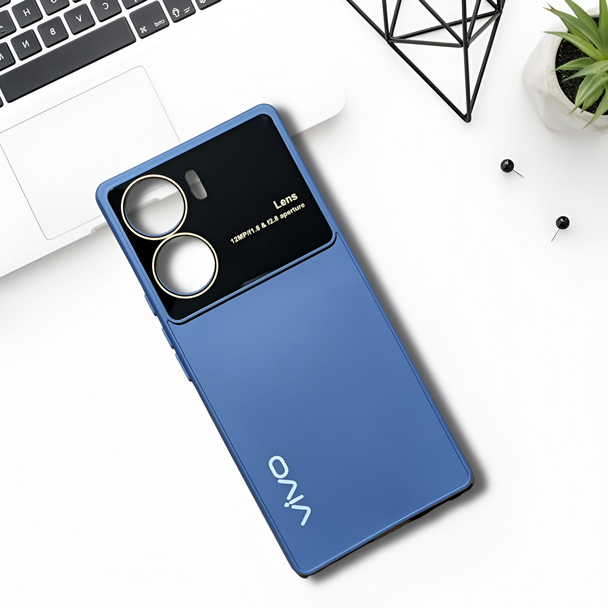 Spoov Luxury Dark Blue Silicone Case for Vivo V29E