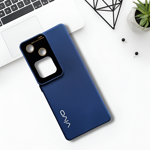 Spoov Luxury Dark Blue Silicone Case for Vivo V30 5g