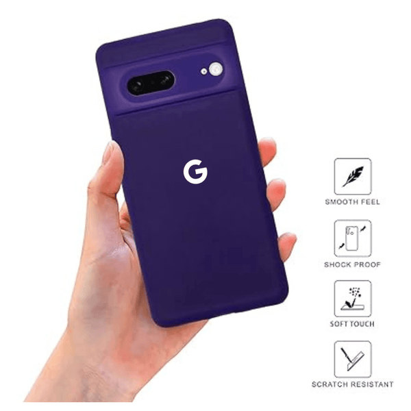 Deep Purple Camera Original Silicone case for Google Pixel 7 - The Hatke