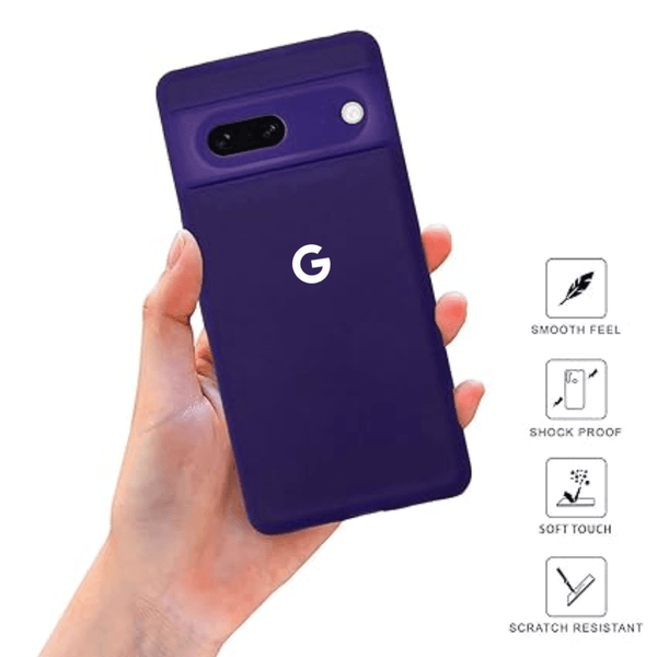 Deep Purple Camera Original Silicone case for Google Pixel 7A - The Hatke