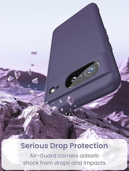Deep Purple Camera Original Silicone case for Google Pixel 8 - The Hatke