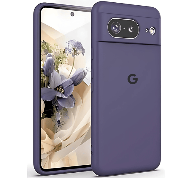 Deep Purple Camera Original Silicone case for Google Pixel 8 - The Hatke