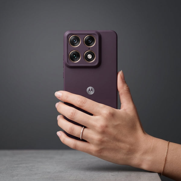Deep Purple Camera Original Silicone case for Motorola Signature - The Hatke