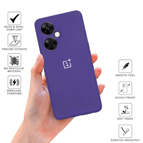 Deep Purple Camera Original Silicone case for Oneplus Nord CE 3 - The Hatke