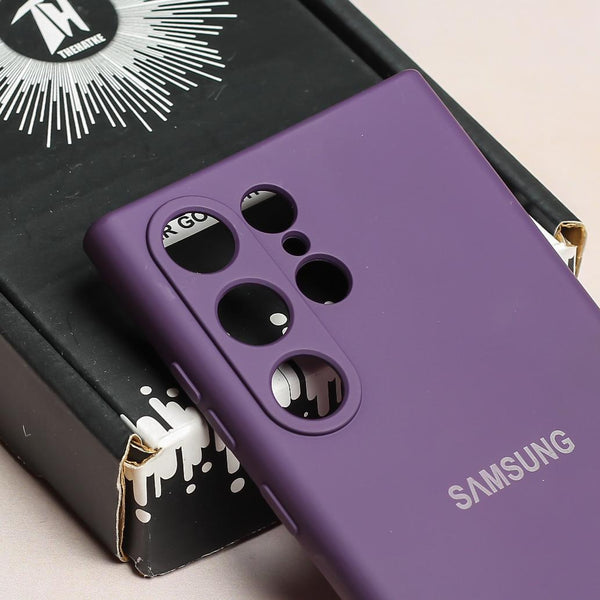 Deep Purple Camera Original Silicone case for Samsung S24 Ultra - The Hatke