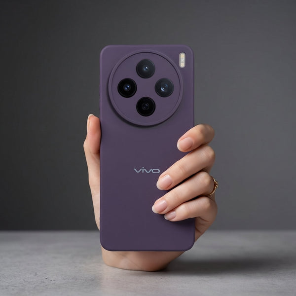 Deep Purple Camera Original Silicone case for Vivo X200T - The Hatke