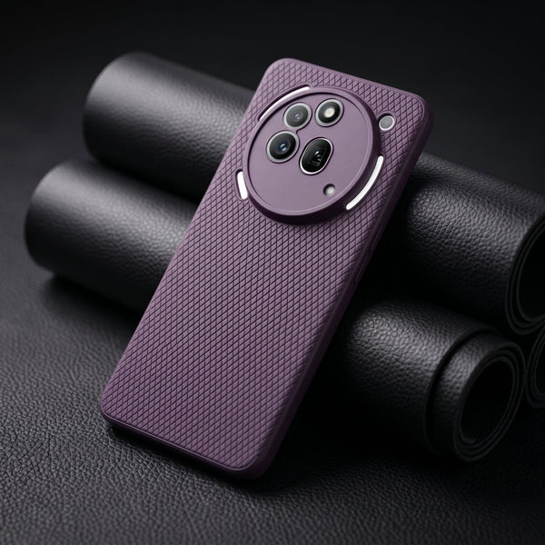 Deep Purple Line Wave (Light Cut) Silicone Case for Nothing Phone 3A Pro - The Hatke