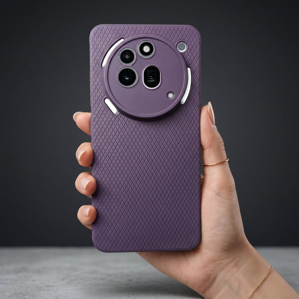 Deep Purple Line Wave (Light Cut) Silicone Case for Nothing Phone 3A Pro - The Hatke