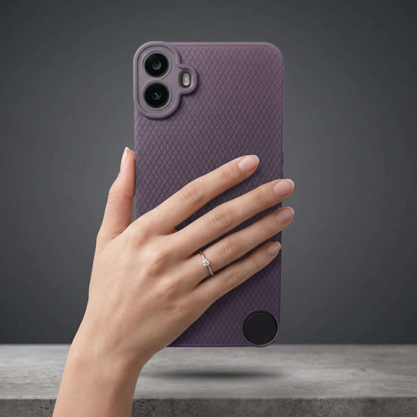 Deep Purple Line Wave Silicone Case for CMF PHONE 1 - The Hatke
