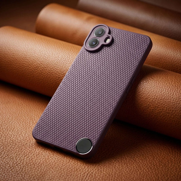 Deep Purple Line Wave Silicone Case for CMF PHONE 1 - The Hatke