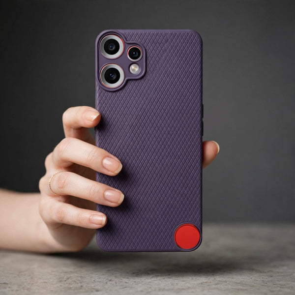 Deep Purple Line Wave Silicone Case for CMF PHONE 2 Pro - The Hatke