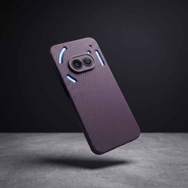 Deep Purple Line Wave Silicone Case for Nothing Phone 2A - The Hatke