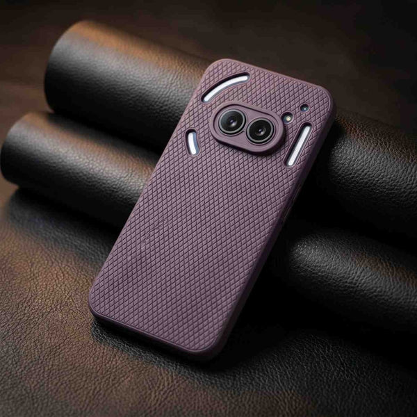 Deep Purple Line Wave Silicone Case for Nothing Phone 2A - The Hatke