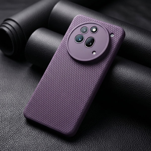 Deep Purple Line Wave Silicone Case for Nothing Phone 3A Pro - The Hatke