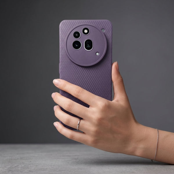 Deep Purple Line Wave Silicone Case for Nothing Phone 3A Pro - The Hatke