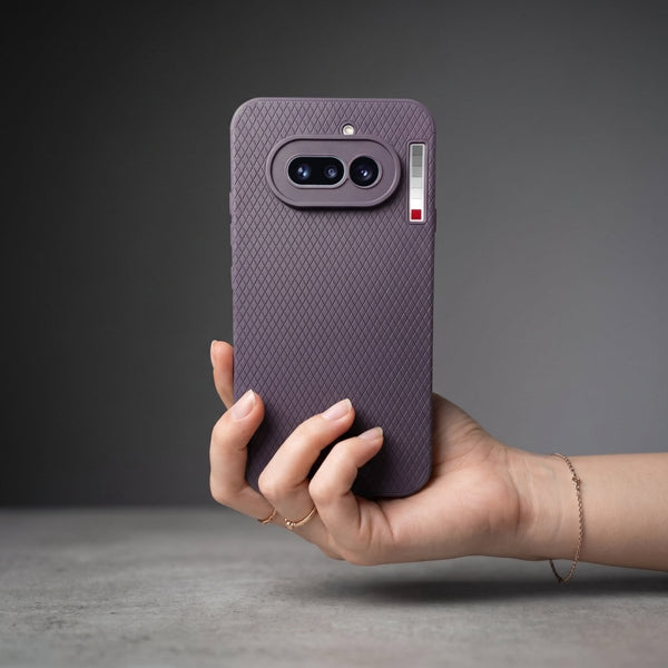 Deep Purple Line Wave Silicone Case for Nothing Phone 4A - The Hatke