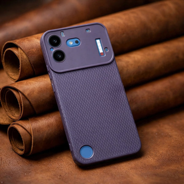 Deep Purple Line Wave Silicone Case for Nothing Phone 4B - The Hatke