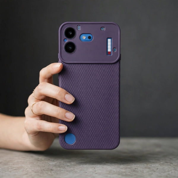 Deep Purple Line Wave Silicone Case for Nothing Phone 4B - The Hatke